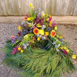 Krans med opsats, floristens valg